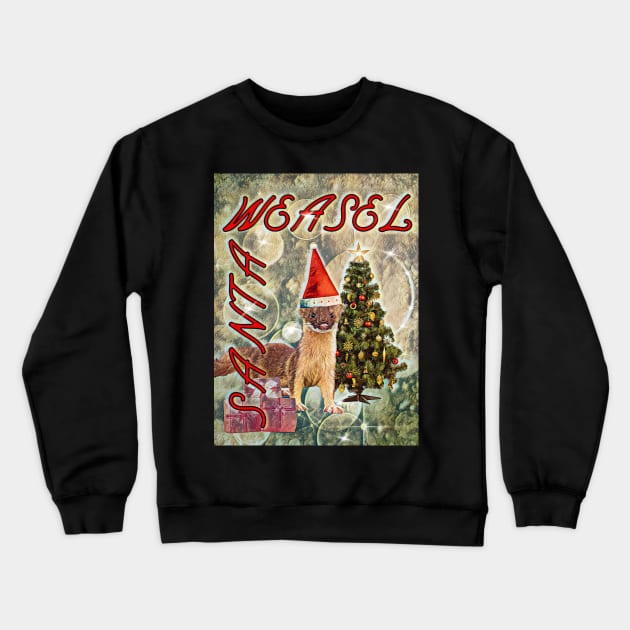 Santa Wiesel Christmas tree gift Crewneck Sweatshirt by UMF - Fwo Faces Frog